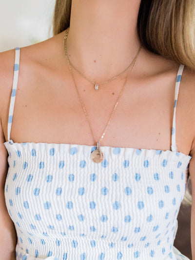 Bezel Set Diamond Necklace
