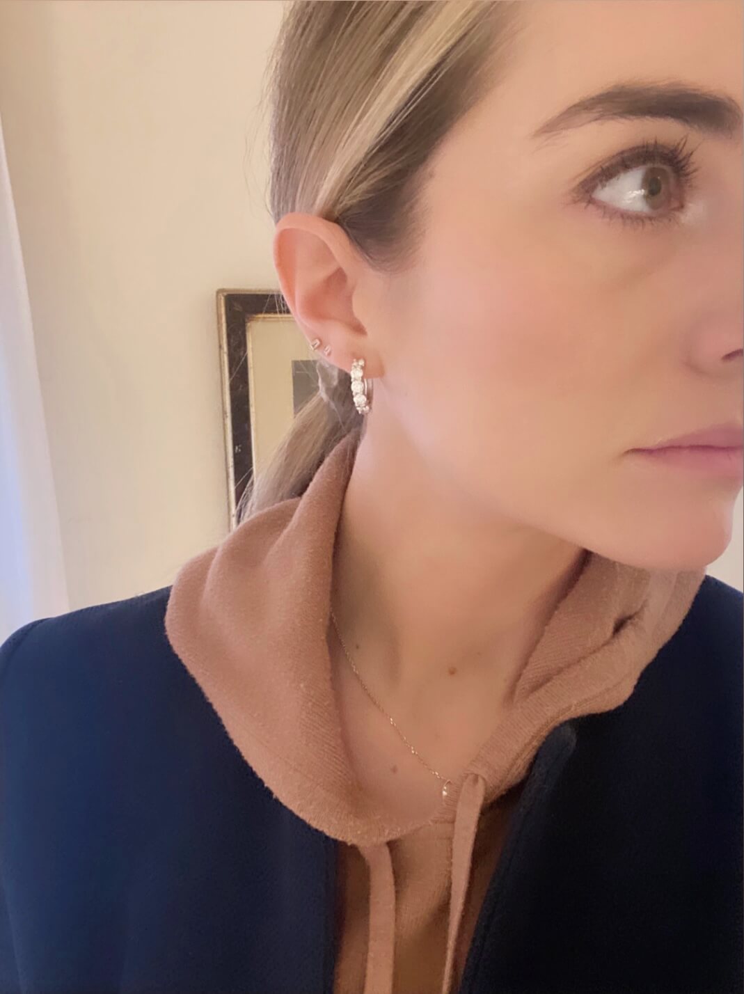Chunky Diamond Hoops