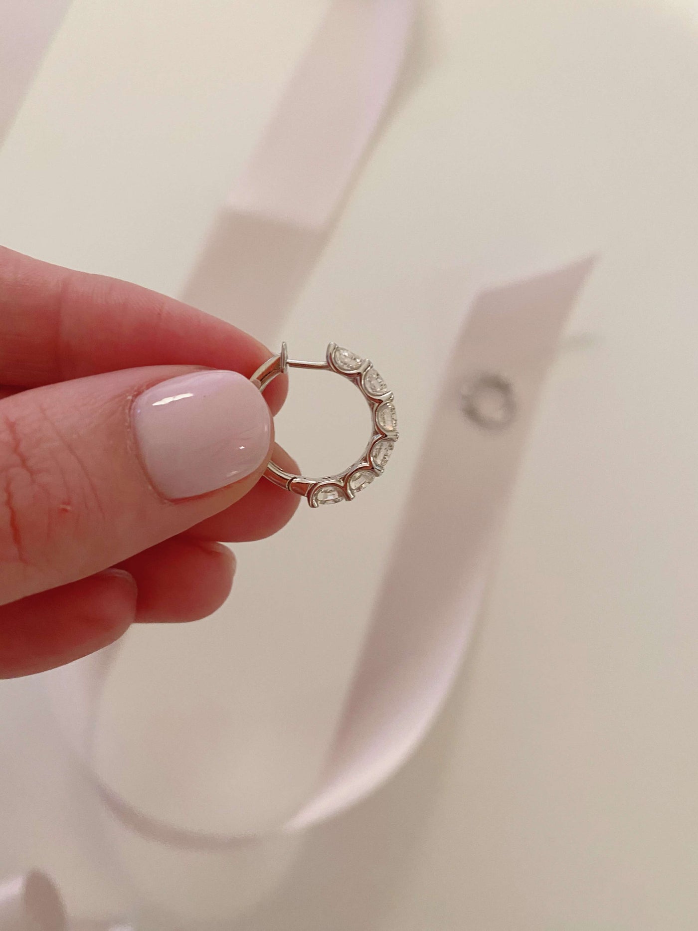 Chunky Diamond Hoops