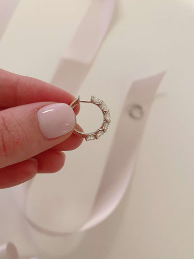 Chunky Diamond Hoops
