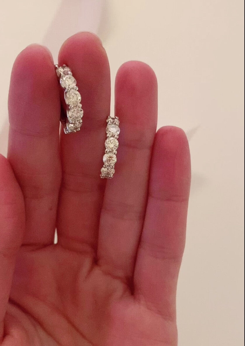 Chunky Diamond Hoops