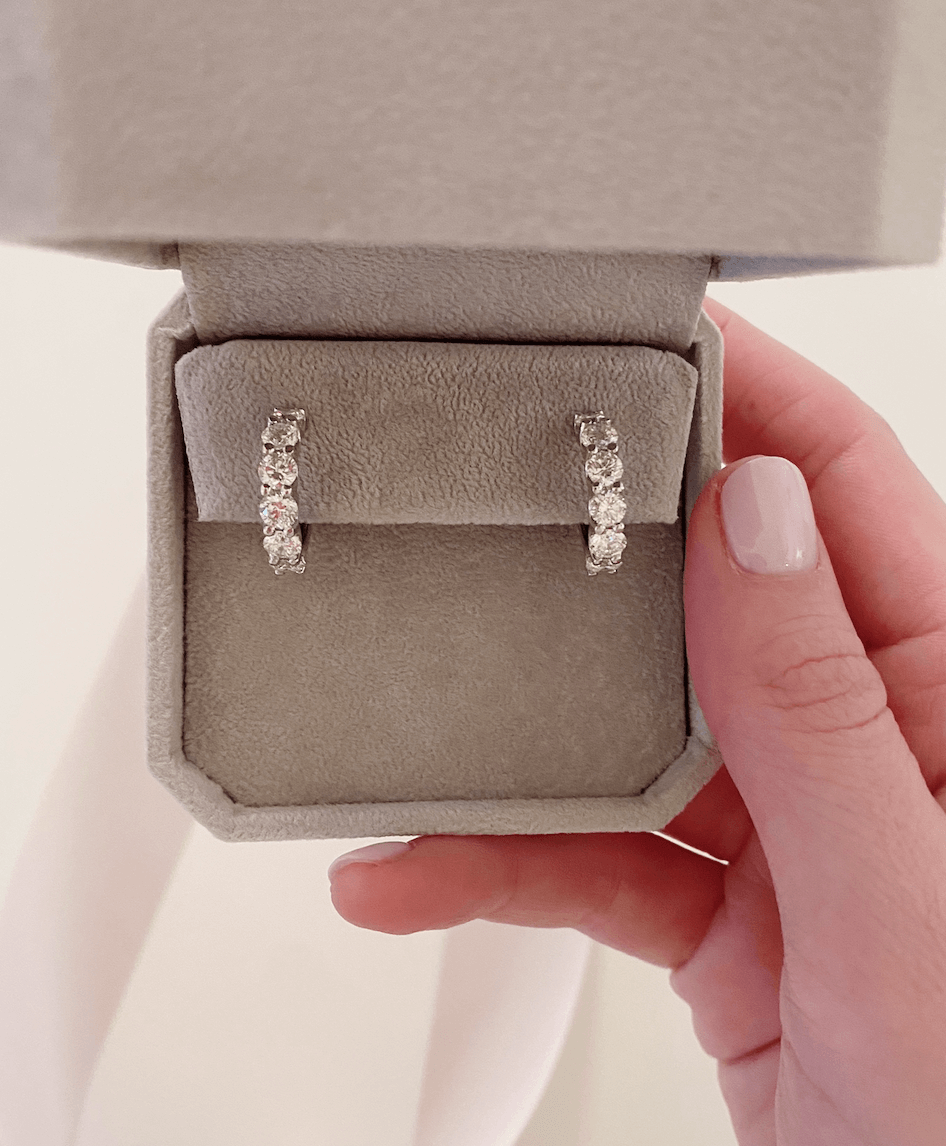 Chunky Diamond Hoops