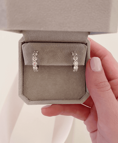 Chunky Diamond Hoops