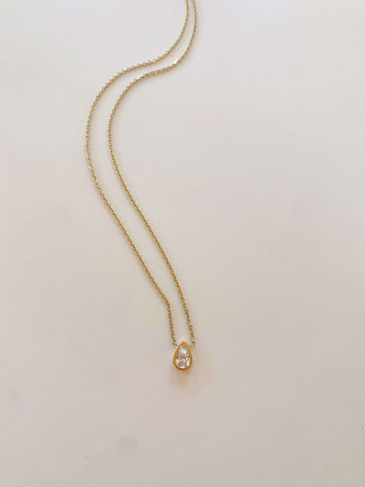 Bezel Set Diamond Necklace
